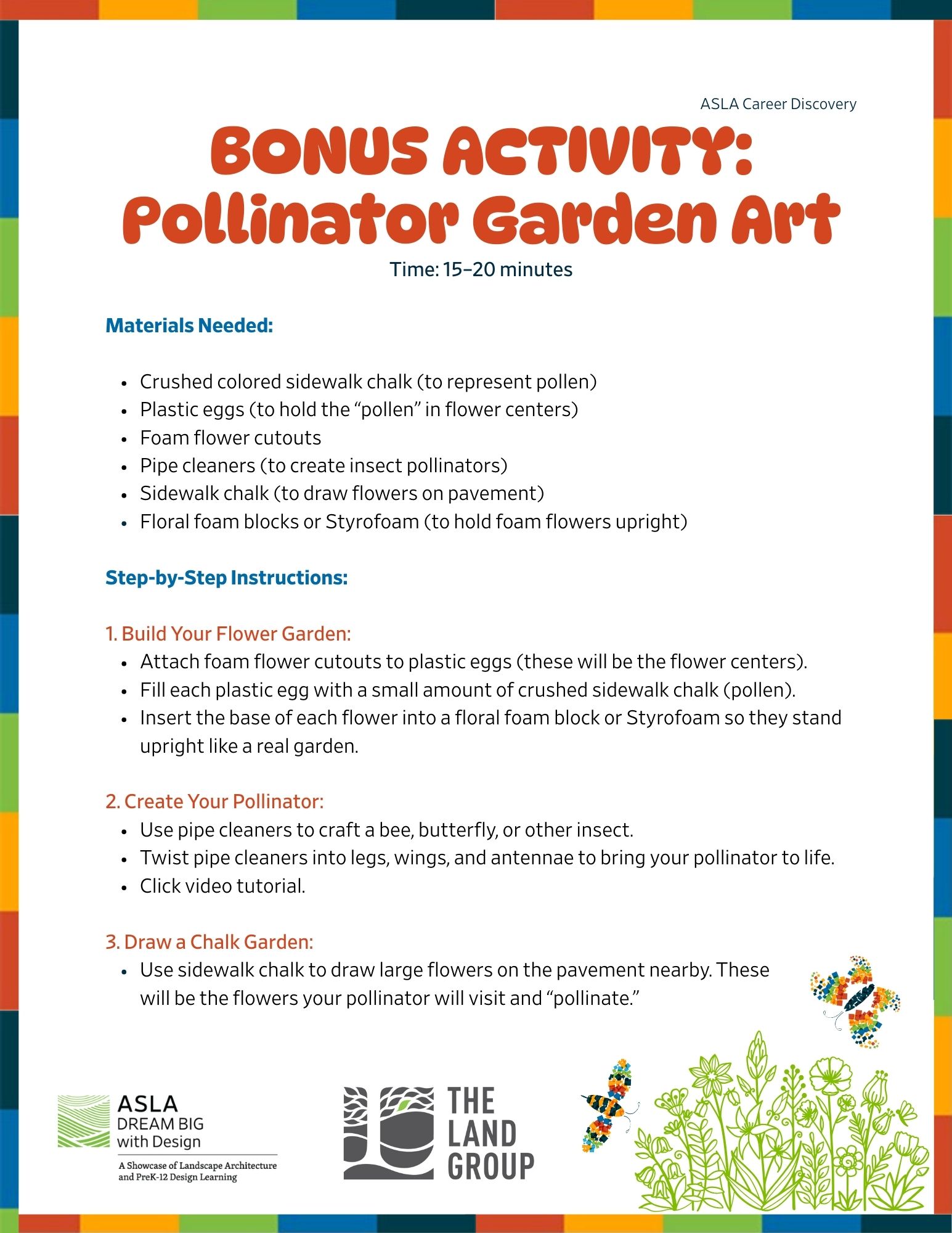 Bonus Activity Pollinator Garden Art The Land Group 20 Bonus Activity Pollinator Garden Art The Land Group 20